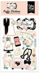 Echo Park Paper WEDDING Adhesive Puffy Scrapbook Stickers
