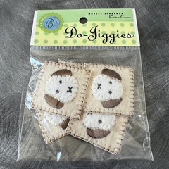 Do-Jiggies Embellishment Stickers Puppy Dogs Brown White Black Paper Accents NIP