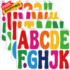 150 PCS Letter Stickers Bulletin Board Letters 12 Sheets 4 Inch, Colorful