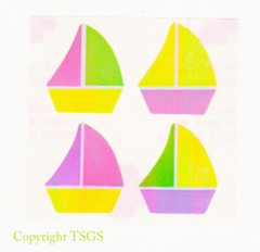 Vintage 80’s Great Seven 7 PEARLY Sailboats Sail Boats Sticker Mod