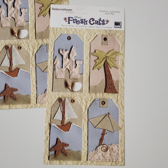 NEW Lot BEACH SUMMER Scrapbook Tags Cut-Outs 3D Kolette O’Scrap Fresh Cuts -F