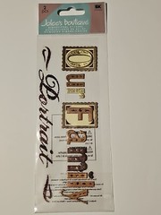RARE Jolee’s Glitter OUR FAMILY PORTRAIT MEMORIES Stickers