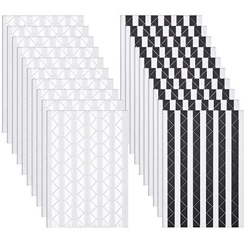 2040 Pieces Photo Corners Stickers for Photo Album Scrapbook Black / White