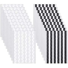 2040 Pieces Photo Corners Stickers for Photo Album Scrapbook Black / White