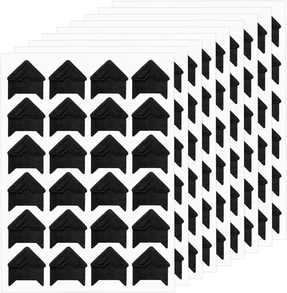 600 Pcs Photo Corner Stickers,Black Scrapbook Photo Corners, Photos Corners Self