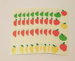 Mrs. Grossman’s Stickers Lot 10 Strips ~Apple Fest~Green Red Yellow 1994 Vintage