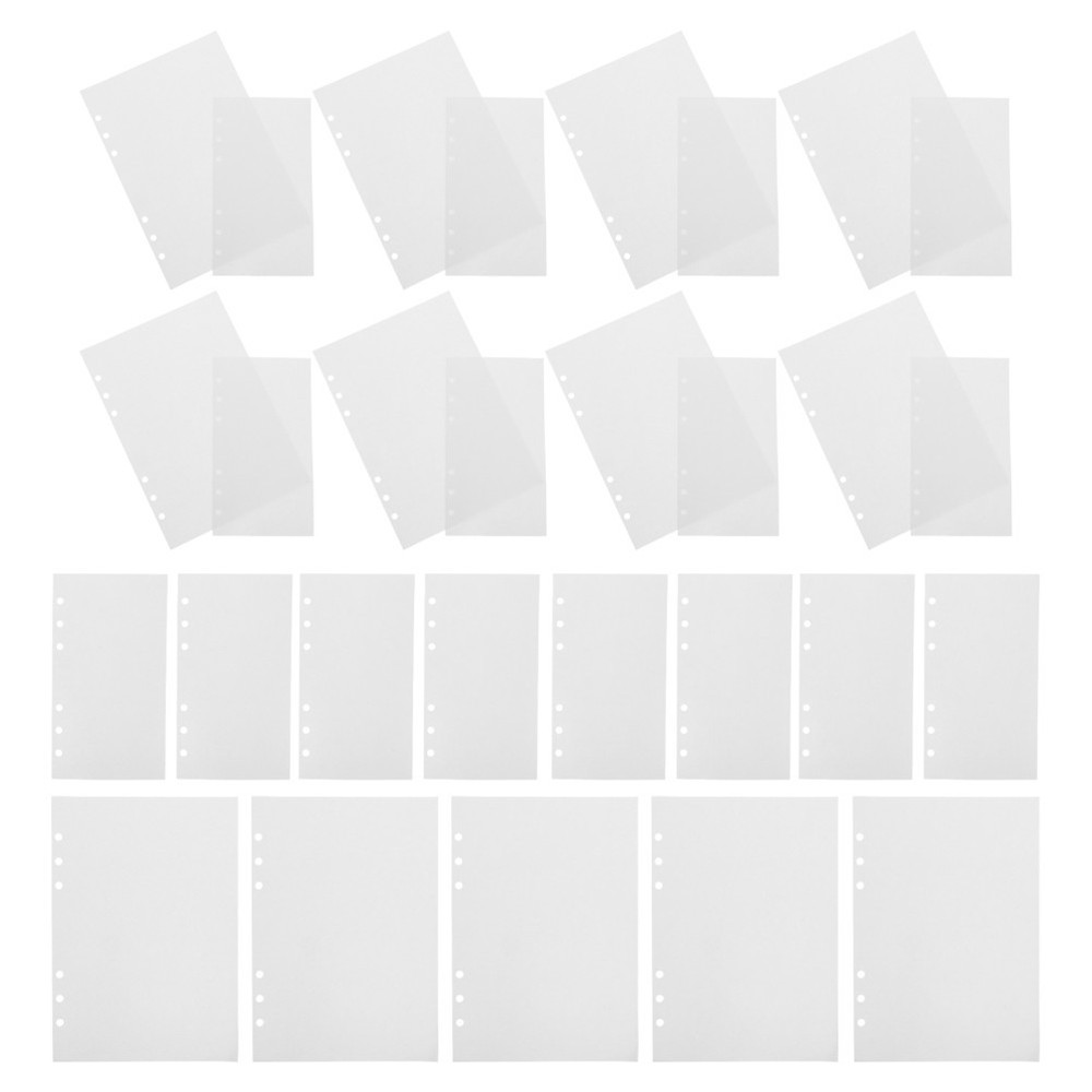 80Pcs Reusable Sticker Storage Binder Sheets Double Sided White Paper for Crafts