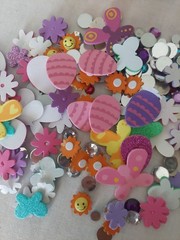 Butterfly Flower Craft Project Supply Pkg Glitter Sticker Foam Decoration NewMix