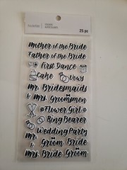 Recollections Wedding words Scrapbooking stickers