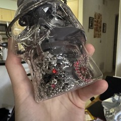 GOTH SKULL MYSTERY JAR Vintage & New Jewelry Lot Witchy Treasure Dark Academia