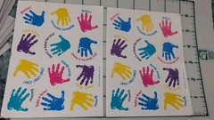 Vintage Hallmark Stickers Handprints Rewards Paint Colorful Lot Of 2 Sheets
