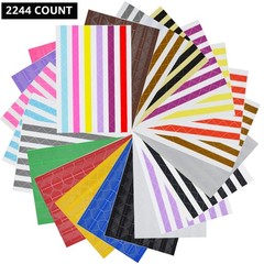 2244 Count (22 Colors Assorted) Photo Mounting Corner Stickers Self Adhesive