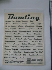 Geek Speak Stickers BOWLING Words Phrases 1 Sheet 8.5″ X 11″ NIP