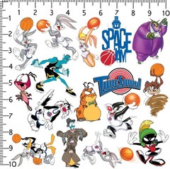 SPACE JAM VARIETY DIE CUT VINYL 50 CT STICKER PACK
