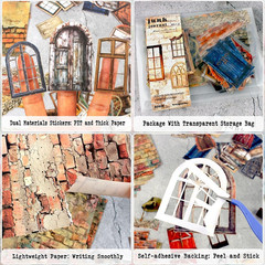 Vintage Scrapbooking Kit, 90 Sheets Garden Theme, Scrapbook Stickers and Decorat