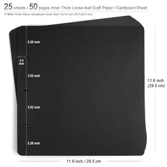 ADVcer 12×12 Photo Album Scrapbook Vintage Leather 3-Ring Binder DIY Memory Book