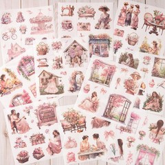 Garden Journaling Stickers, 50 Sheets Washi Junk Journal Sticker Book, Scrapbook