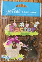 RAREJolees EASTER Chocolate Bunnies Bunny Rabbit Eggs Flowers Basket 3D Stickers