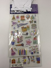 Sticko Birthday Party Stickers – 67 Assorted Pieces (nm52600048)