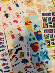 Huge Vintage Sticker Lot Sandylion Mrs Grossmans 90s Disney Vintage Lisa frank