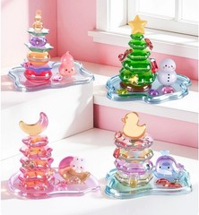 3D Embossed Sticker Toy Set (8 Designs Set) Christmas, Creative, Mini Model, DIY