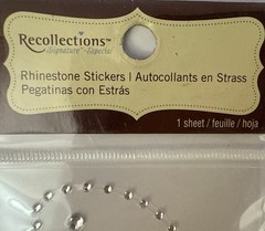 CLEAR/SILVER SWIRL Dimensional Rhinestone Stickers (3pc)Hearts Recollections•