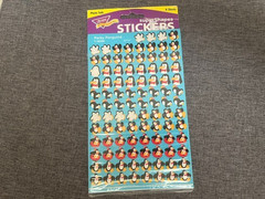 1996 Trends Super Shapes Stickers – PERKY PENGUINS 8 Sheets ALMOST COMPLETE