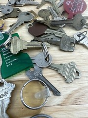 Grandpas Junk Drawer Journal Vintage Supplies, Keys Blanks, Watches, Keychains +