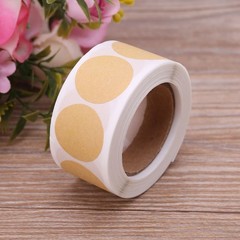 Kraft Paper Round Label Diameter 2.5cm Handmade Baby Shower Guest