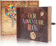 Artistic 148-Page DIY Scrapbook with Leather Cover – Perfect for Special Moments