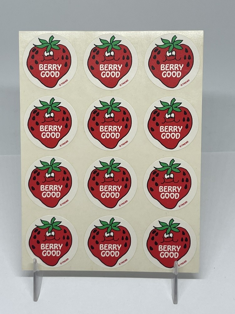 Vintage Trend Berry Good Strawberry Scratch ‘N Sniff Stickers – Glossy