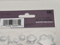 2010 Cherry Blossoms Sweet Sakura Scrapbook stickers sparkled EK Success Unused