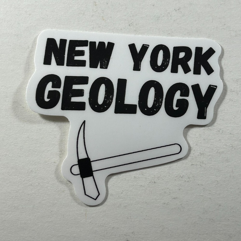 Diecut Sticker New York State Geology Geological Hammer Geologist Earth Science