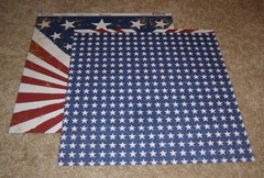 Reminisce Design 12×12 Dbl. Sided Paper Lot(8) w/Sticker Sht.~ USA..All American