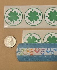 16 SHAMROCK STICKERS/ST PATRICK’S DAY STICKERS/ FOUR LEAF CLOVER STICKERS