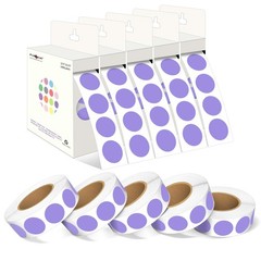 3/4 Inch Roll Color Coding Labels,10000 per 10 Rolls Round Permanent Adhesive…