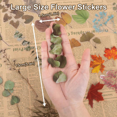 80 PCS Large Vintage Fall Leaf Stickers, Flower and Leaves Stickers Set, Autumn
