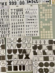 DE-STASH Alphabet Stickers Incomplete! 48 Sheets! Sticko, Scenic Route, K & Co