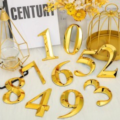 10 Pcs 3D Self-Adhesive House Numbers 0-9 for Door, Mailbox, Apartment Signs – G