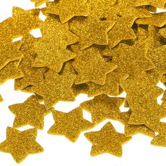 1″x1″ Star Foam Stickers, 120Pcs EVA Glitters Foam Shape Sticker, Golden