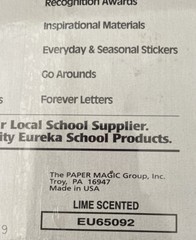 EUREKA Scented Smiles Scratch & Sniff Stickers Pack: Lime Scented Vintage 1980s