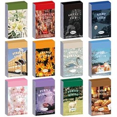 12 Sets 600 Sheets Washi Stickers for Journaling, Daily Quote Flower Chic Style