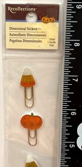 Michael’s Dimensional Stickers Candy Corn & Pumpkin Paper Clips Halloween 224564