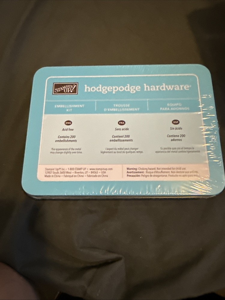 Stampin Up! HodgePodge Hardware Happiness Style Silver NIB
