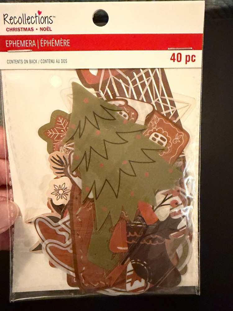 RECOLLECTIONS DIE CUT SHAPES EPHEMERA 40 PC GINGERBREAD FOREST CHRISTMAS ~ NEW