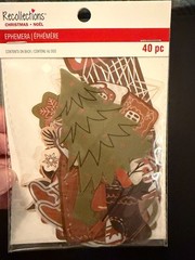 RECOLLECTIONS DIE CUT SHAPES EPHEMERA 40 PC GINGERBREAD FOREST CHRISTMAS ~ NEW