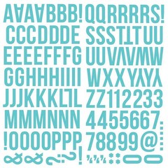 Simple Stories Color Vibe Foam Alpha Stickers 6X12 129/Pkg Teal