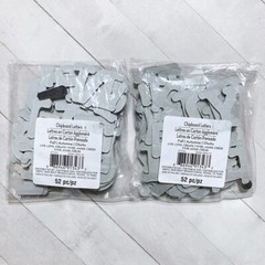 Chipboard Alphabet Letters Dimensional Scrapbook Embellishment Black White Grey
