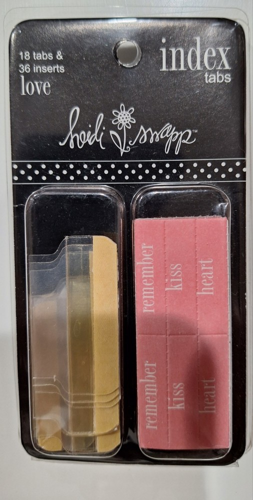 Heidi Swapp Index Tabs with a LOVE theme-18 tabs & 36 inserts