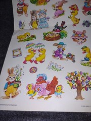 Extremely RARE 1985 EASTER SPRING STICKERS Yuri Salzman USA 17X11 FULL SHEET